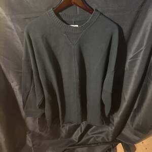 Aerie Black V-Neck Oversized Pullover Sweatshirt